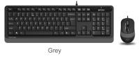 A4 Tech F1010 Gri Siyah  USB Klavye Mouse Set